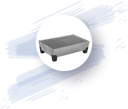 PP ayaklı çelik toplama küveti Çelik sac toplama küveti, tekerlekli