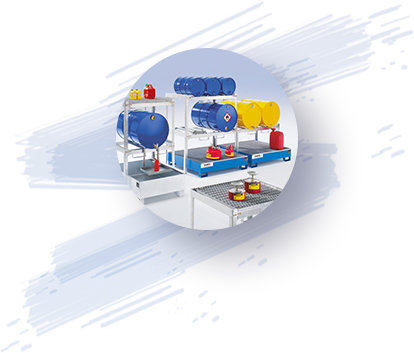 Varil ve küçük kap rafı Varil ve küçük kap rafı