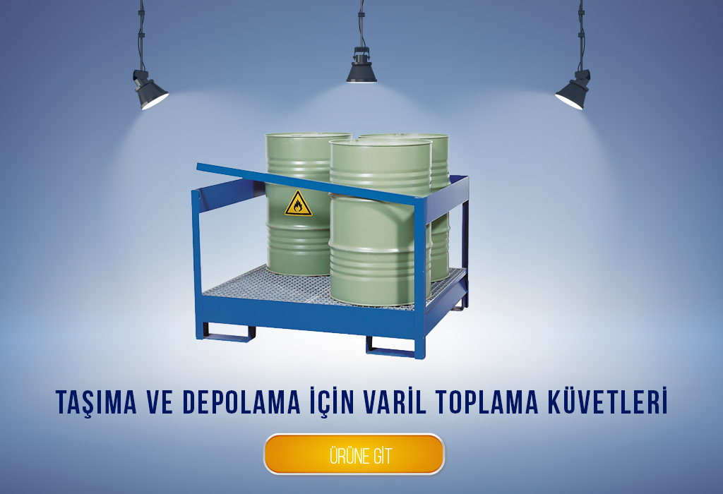 Taşıma ve depolama için varil toplama küvetleri